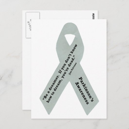 Parkinson's Awareness Ribbon Briefkaart (Voorkant / Achterkant)