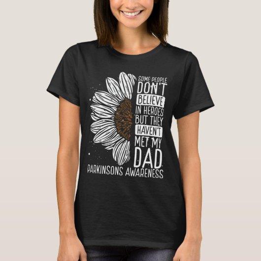 Parkinsons Awareness Ribbon Dad Warrior T-shirt (Voorkant)