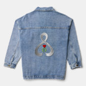 Parkinson's Awareness Ribbon Denim Jacket (Achterkant)