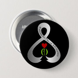 Parkinson's Awareness Ribbon Ronde Button 7,6 Cm