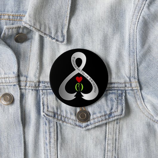 Parkinson's Awareness Ribbon Ronde Button 7,6 Cm (In situ)