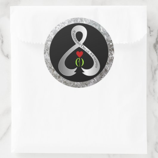 Parkinson's Awareness Ribbon Ronde Sticker (Tas)
