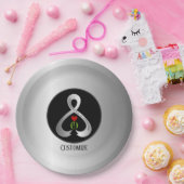 Parkinson's Awareness Ribbon Silver Papieren Bordje (Feest)