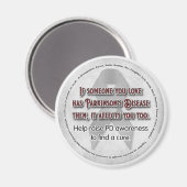 Parkinson's bewustzijn als iemand van wie je houdt magneet (Voorkant / Achterkant)