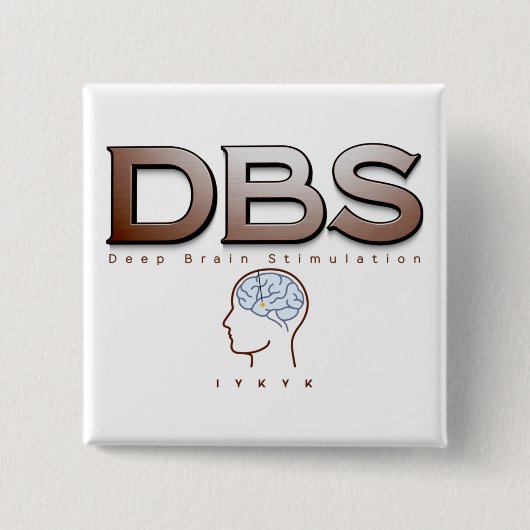 Parkinsons DBS IYKYK Vierkante Button 5,1 Cm (Voorkant)