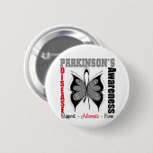 Parkinson's Disease Awareness Butterfly Ronde Button 5,7 Cm (Voorkant /achterkant)