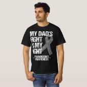 Parkinson's Disease Awareness Dad;s Fight Silver R T-shirt (Voorkant volledig)