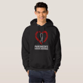 Parkinsons Disease Awareness Heart Warrior Survivo Hoodie (Voorkant volledig)