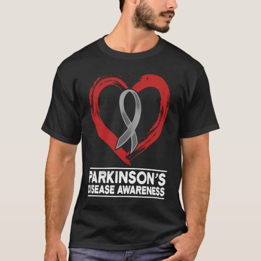 Parkinsons Disease Awareness Heart Warrior Survivo T-shirt (Voorkant)