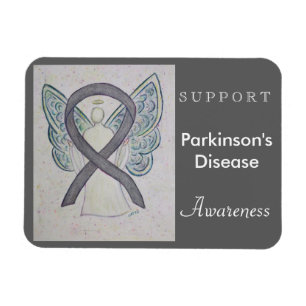 Parkinson's Disease Awareness Ribbon Angel Magnet Magneet