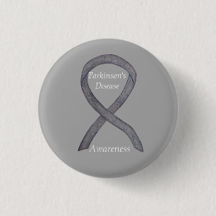 Parkinson's Disease Awareness Ribbon Art Pin Ronde Button 3,2 Cm