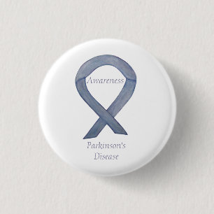 Parkinson's Disease Awareness Ribbon Art Pin Ronde Button 3,2 Cm