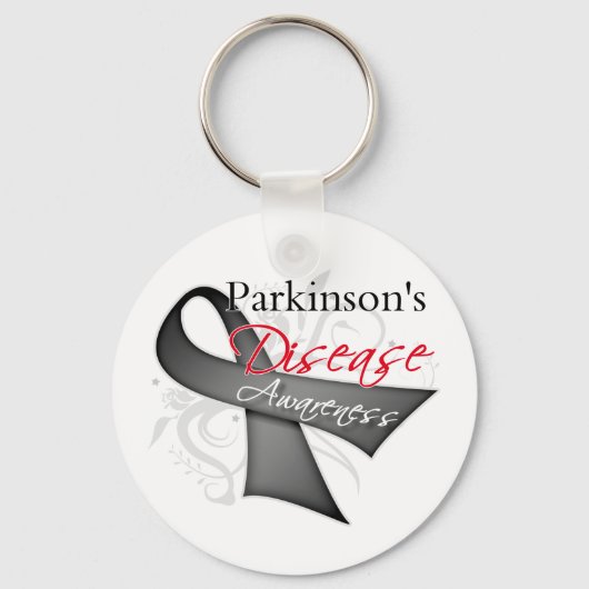 Parkinsons Disease Awareness Ribbon Sleutelhanger (Voorkant)
