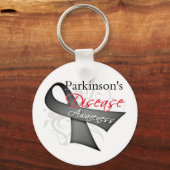 Parkinsons Disease Awareness Ribbon Sleutelhanger (Voorkant)