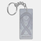 Parkinson's Disease Awareness Ribbon Sleutelhanger (Voorkant Links)