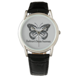Parkinson's Disease Butterfly Awareness Ribbon Horloge