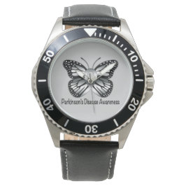 Parkinson's Disease Butterfly Awareness Ribbon Horloge