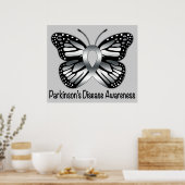 Parkinson's Disease Butterfly Awareness Ribbon Poster (Keuken)