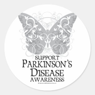 Parkinson's Disease Butterfly Ronde Sticker