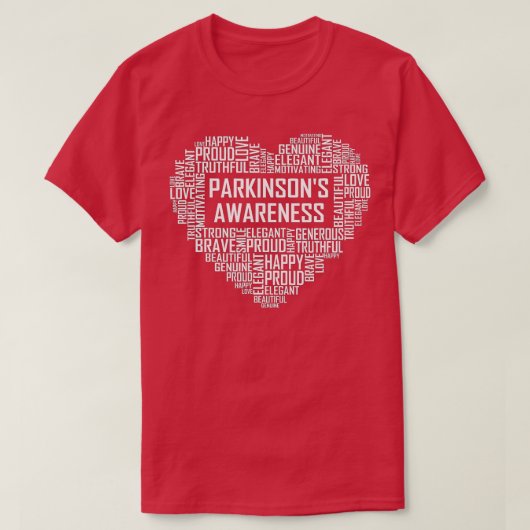 Parkinsons Disease Heart Gifts Fighter Awareness G T-shirt (Design voorkant)