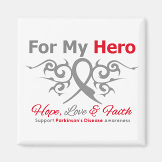 Parkinsons Disease Tribal Ribbon Hero Magneet