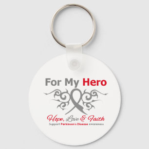 Parkinsons Disease Tribal Ribbon Hero Sleutelhanger