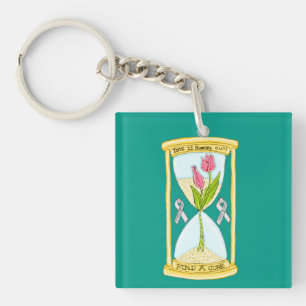 Parkinson's Find a Cure Square-Sleutelhanger Sleutelhanger