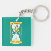 Parkinson's Find a Cure Square-Sleutelhanger Sleutelhanger (Achterkant)