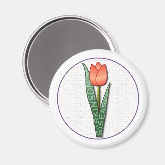 Parkinsons helpen om een echte Tulip te vinden Magneet (Voorkant / Achterkant)