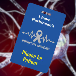 Parkinsons IDkoord identiteitsbewijs voor mensen m Badge