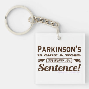 Parkinsons is alleen in Brown tekst Sleutelhanger