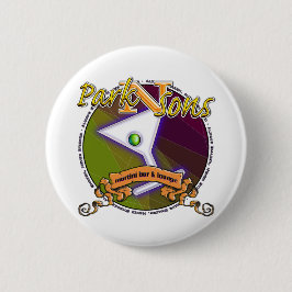 Parkinsons Martini Bar, altijd Shaken Ronde Button 5,7 Cm