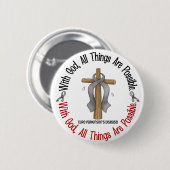 Parkinsons met GOD CROSS Ronde Button 5,7 Cm (Voorkant /achterkant)