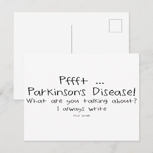 Parkinsons Small Writing Briefkaart (Voorkant / Achterkant)