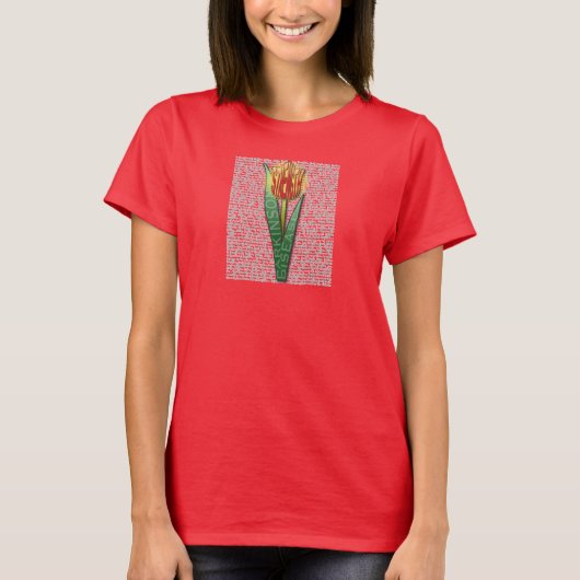 Parkinsons Strength Burst Tulip RednYellow T-shirt (Voorkant)
