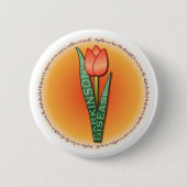 Parkinsons Tulip Round Strength Quote Ronde Button 5,7 Cm (Voorkant)