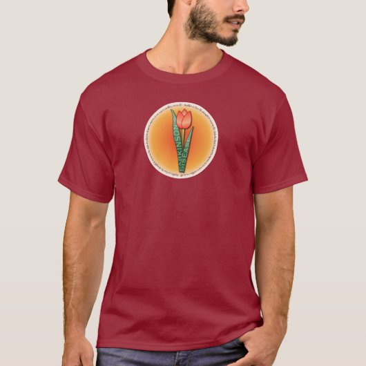 Parkinsons Tulip Round Strength Quote T-shirt (Voorkant)