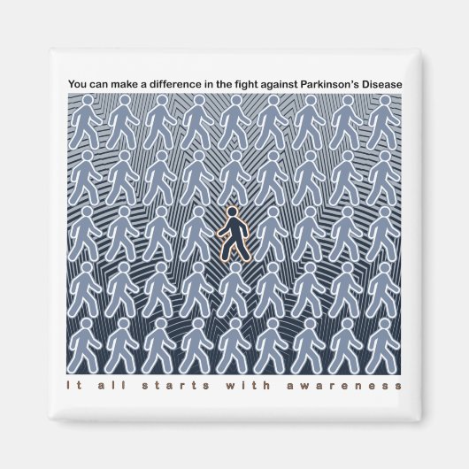 Parkinsons vecht begint met bewustzijn magneet (Voorkant)