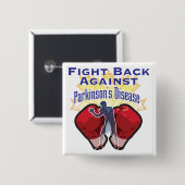 Parkinsons vechten tegen vierkante button 5,1 cm (Voorkant /achterkant)