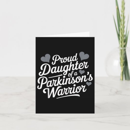 Parkinsons Warrior Proud Daughter Support Kaart (Voorkant)