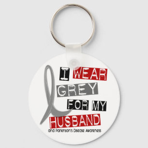 Parkinsons Ziekte DRAAG ik GRAY VOOR MIJN HUSBAND  Sleutelhanger