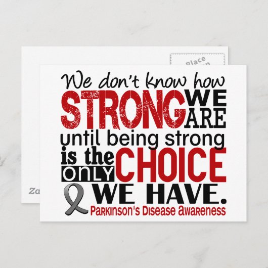 Parkinson's ziekte hoe sterk we zijn briefkaart (Voorkant / Achterkant)