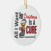 Parkinson's ziekte Ik wil alleen kerstsieraden Keramisch Ornament (Rechts)