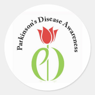 parkinsonwandeling , eenheidswandeling , bewustwor ronde sticker