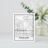 Parkland Map Briefkaart (Staand voorkant)