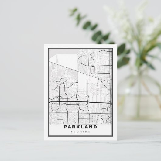 Parkland Map Briefkaart (Staand voorkant)