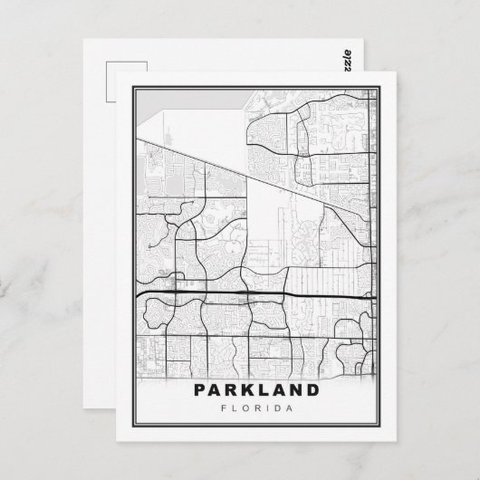 Parkland Map Briefkaart (Voorkant / Achterkant)