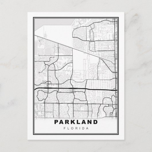 Parkland Map Briefkaart (Voorkant)