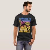 Parkour additcted to high walls funny saying t-shirt (Voorkant volledig)