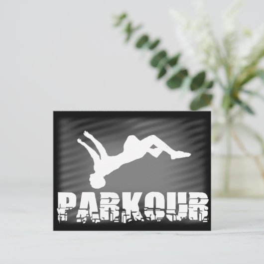Parkour athlete briefkaart (Staand voorkant)